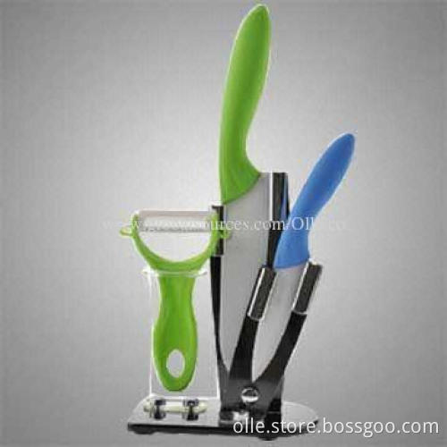 Ceramic Knife Set with Peeler